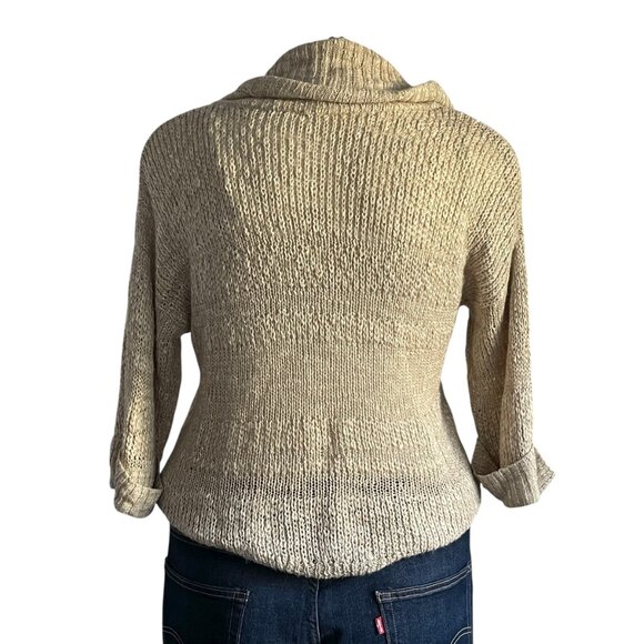 CHICO's Oatmeal Knit Cowl Neck Sweater - 2 - Picture 4 of 5